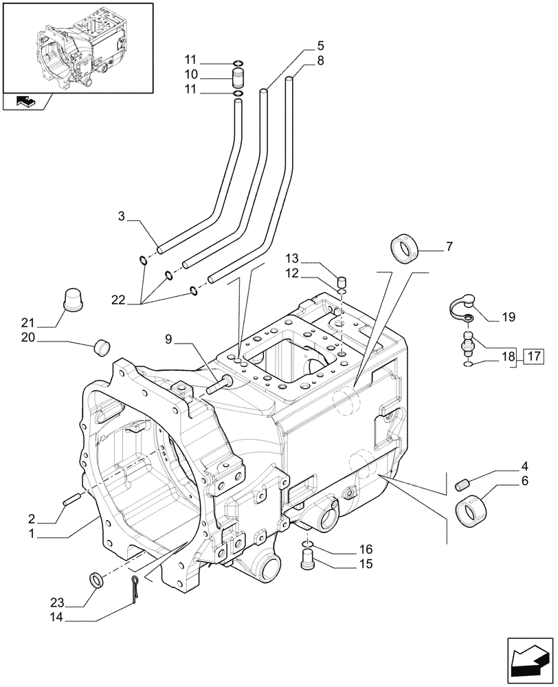 Схема запчастей Case IH PUMA 210 - (1.21.0[01]) - CLUTCH BOX ASSY (03) - TRANSMISSION