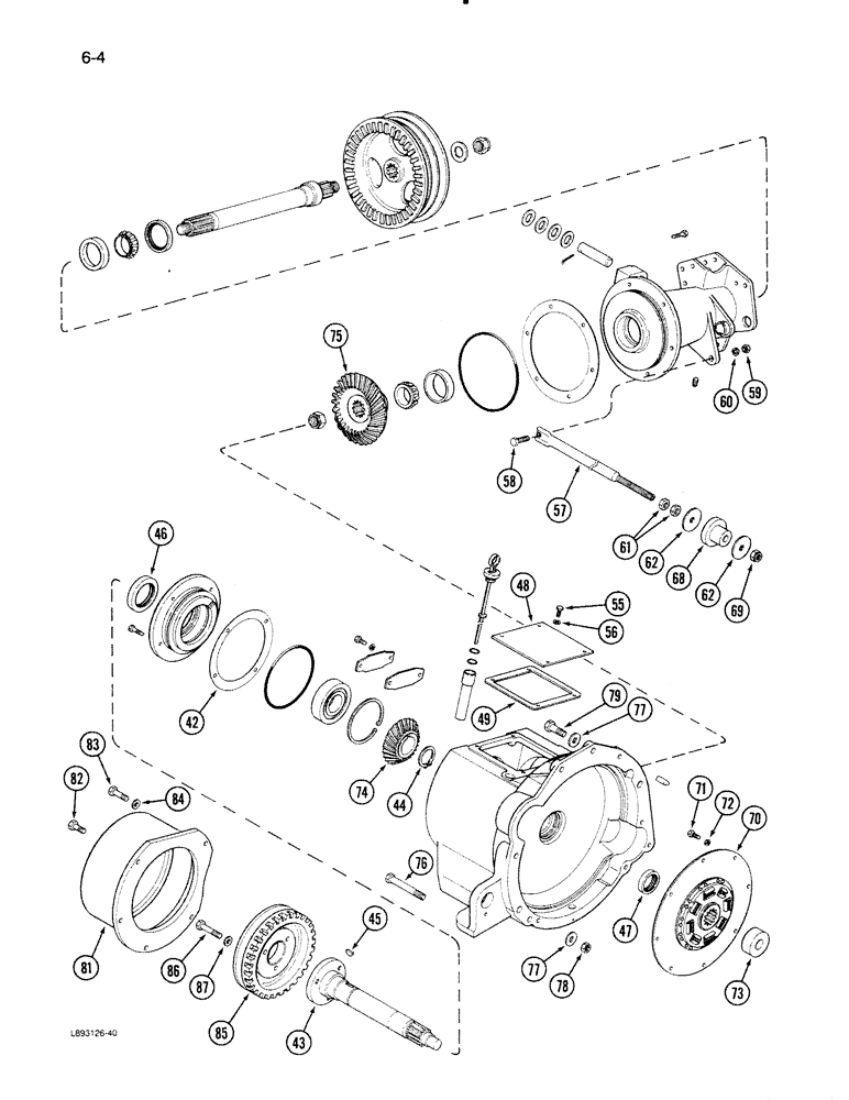 Схема запчастей Case IH 1670 - (6-04) - POWER TAKEOFF DRIVE, (CONT) (03) - POWER TRAIN