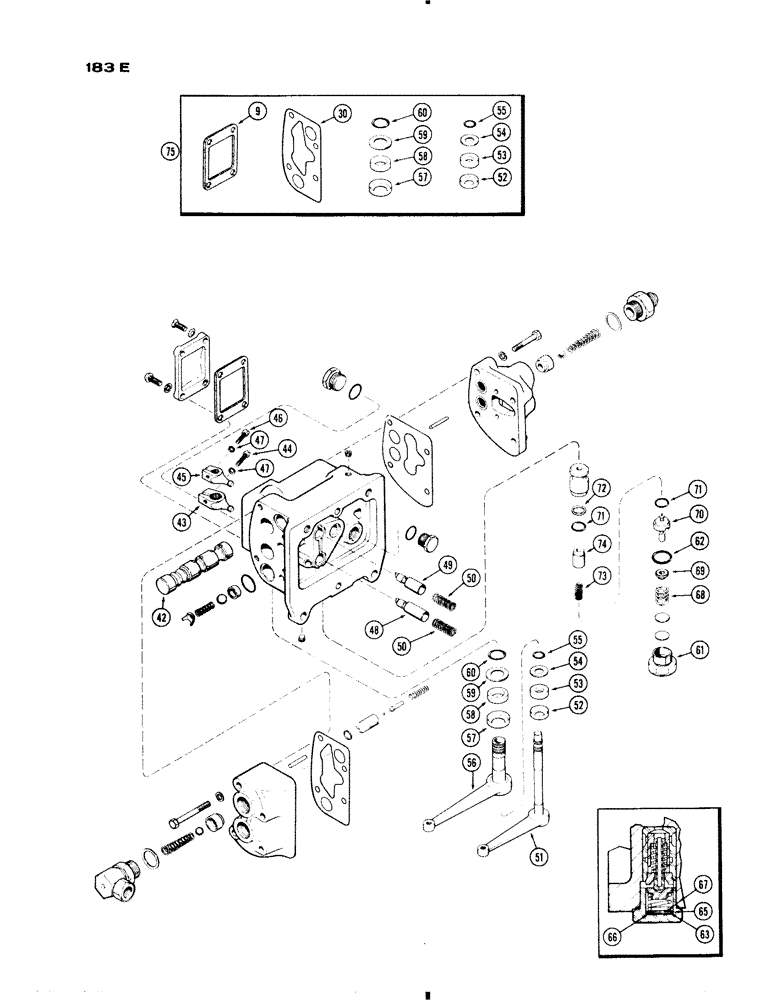 Схема запчастей Case IH 730 SERIES - (183E) - A34699 AUX. VALVE, ALL 730 AND 830 EXCEPT GROVE, KINGSTON PROD., USED PRIOR TO TRANS. S/N 2219218 (08) - HYDRAULICS