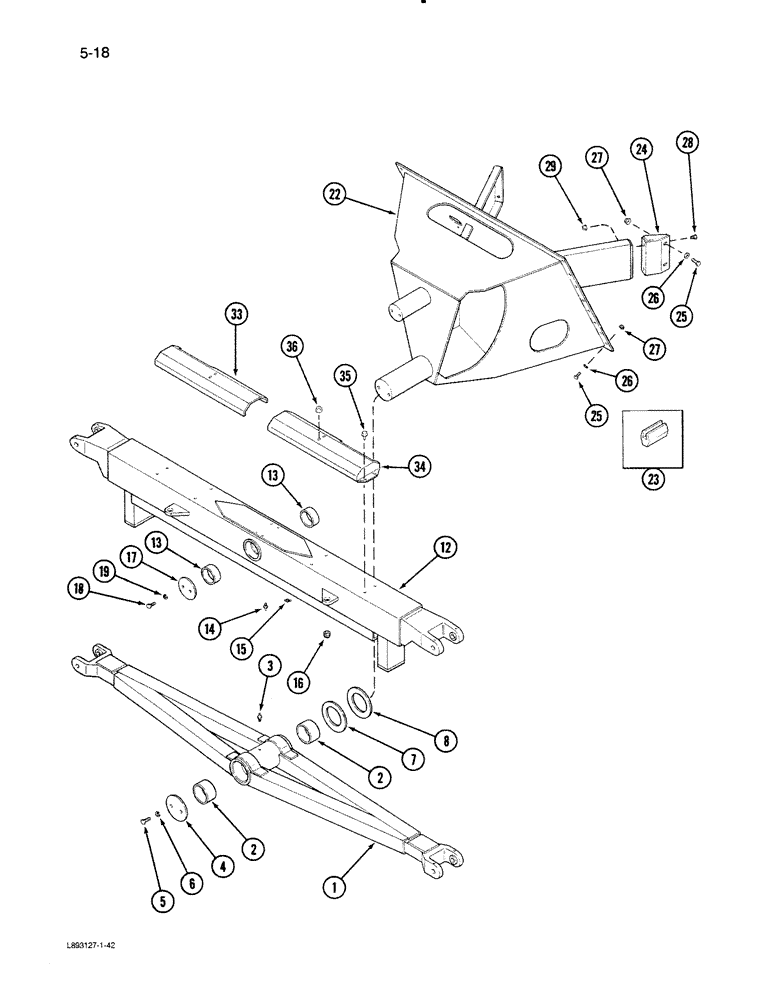 Схема запчастей Case IH 1670 - (5-18) - STEERING AXLE (04) - STEERING