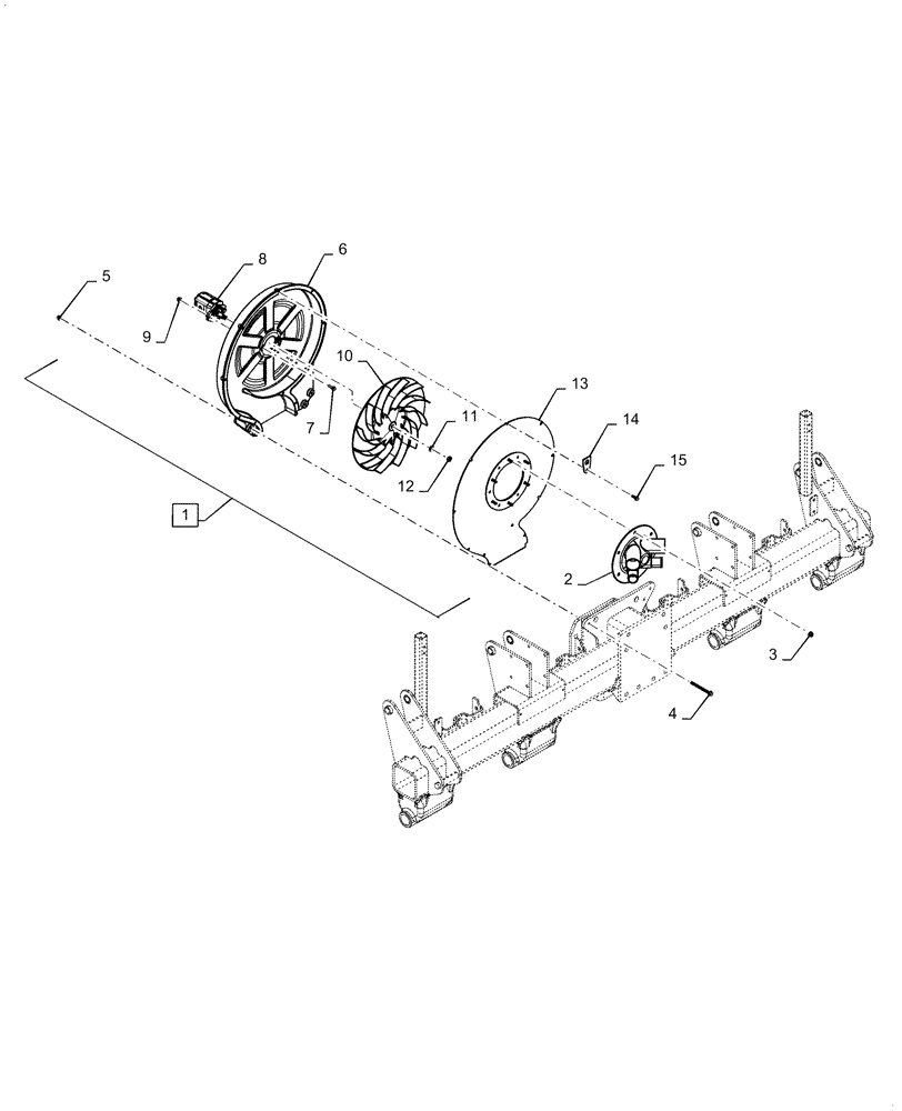 Схема запчастей Case IH 2150 - (79.103.AB[01]) - VACUUM FAN 12-16 ROW (79) - PLANTING