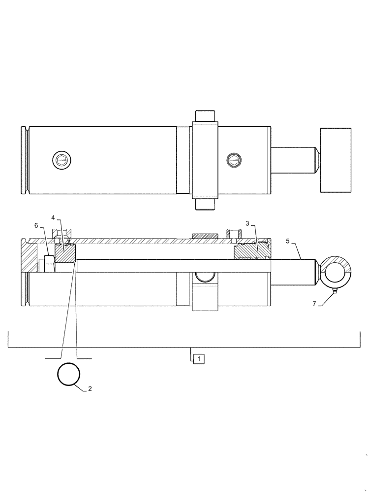 Схема запчастей Case IH 1255 - (35.100.BI[07]) - HYDRAULIC CYLINDER 4" (35) - HYDRAULIC SYSTEMS