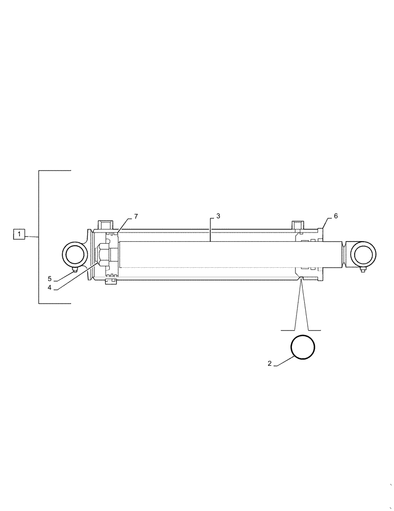 Схема запчастей Case IH 1255 - (35.100.BI[01]) - HYDRAULIC CYLINDER 3.50" (35) - HYDRAULIC SYSTEMS