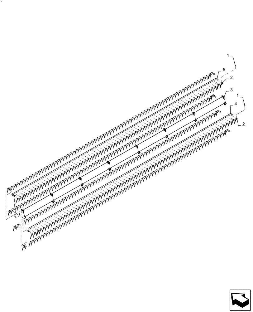 Схема запчастей Case IH DH403 - (58.101.AF[05]) - REEL, HCC 40FT LH, SPLIT, 6-BAT (58) - ATTACHMENTS/HEADERS