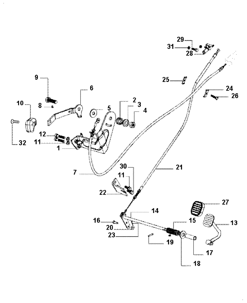 Схема запчастей Case IH FARMALL 55A - (10.220.01) - THROTTLE CONTROL AND LINKAGE (10) - ENGINE