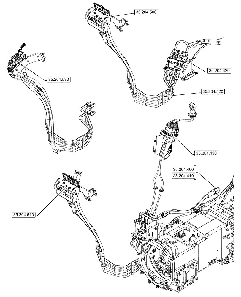 Схема запчастей Case IH FARMALL 120U - (00.000.35[02]) - PICTORIAL INDEX - HYDRAULIC SYSTEMS (00) - GENERAL & PICTORIAL INDEX