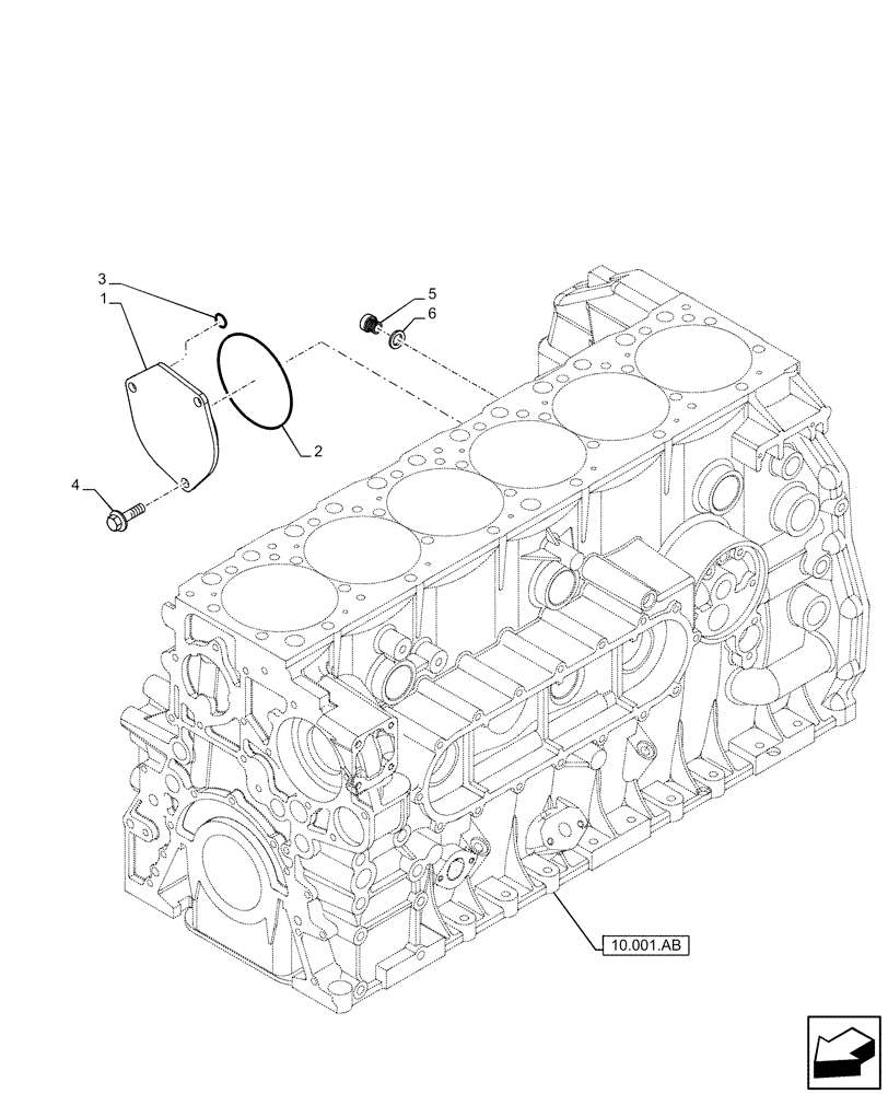 Схема запчастей Case IH F3GFE613A B003 - (10.450.AA) - AIR COMPRESSOR (10) - ENGINE