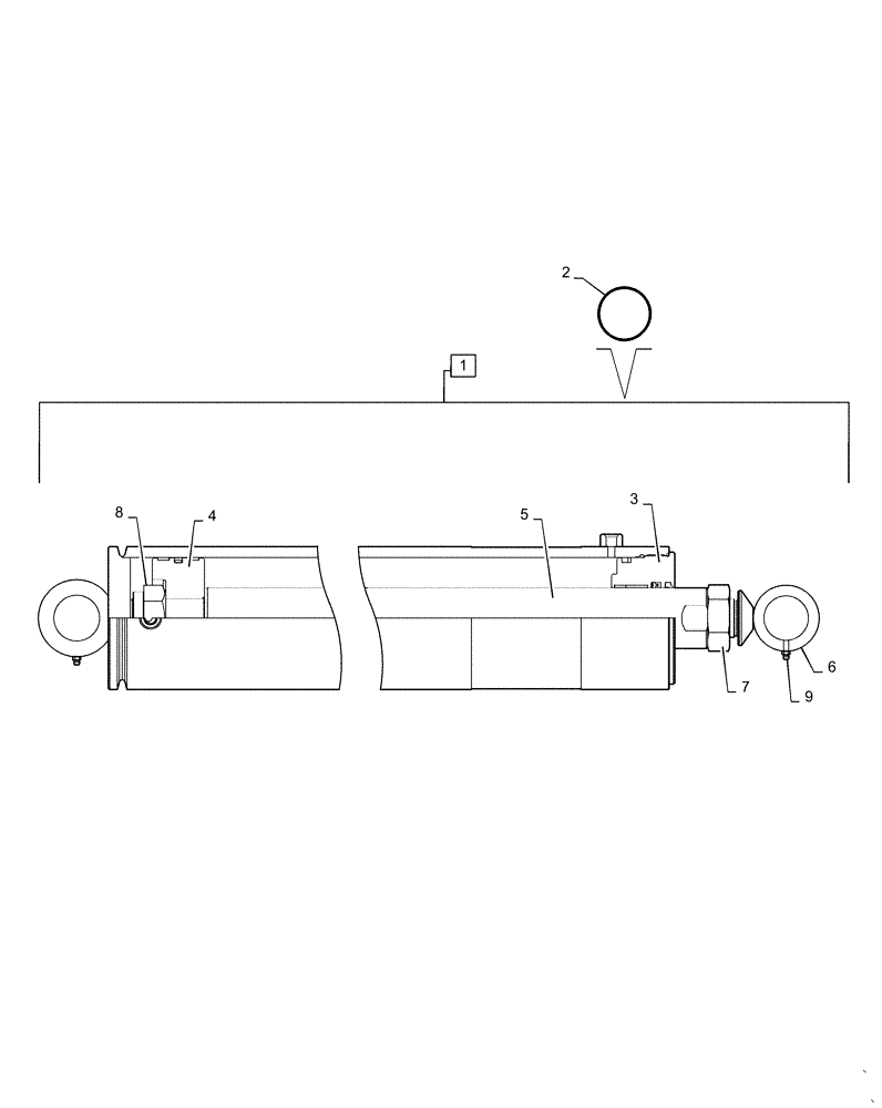 Схема запчастей Case IH 1255 - (35.100.BI[08]) - HYDRAULIC CYLINDER 5.5" (35) - HYDRAULIC SYSTEMS