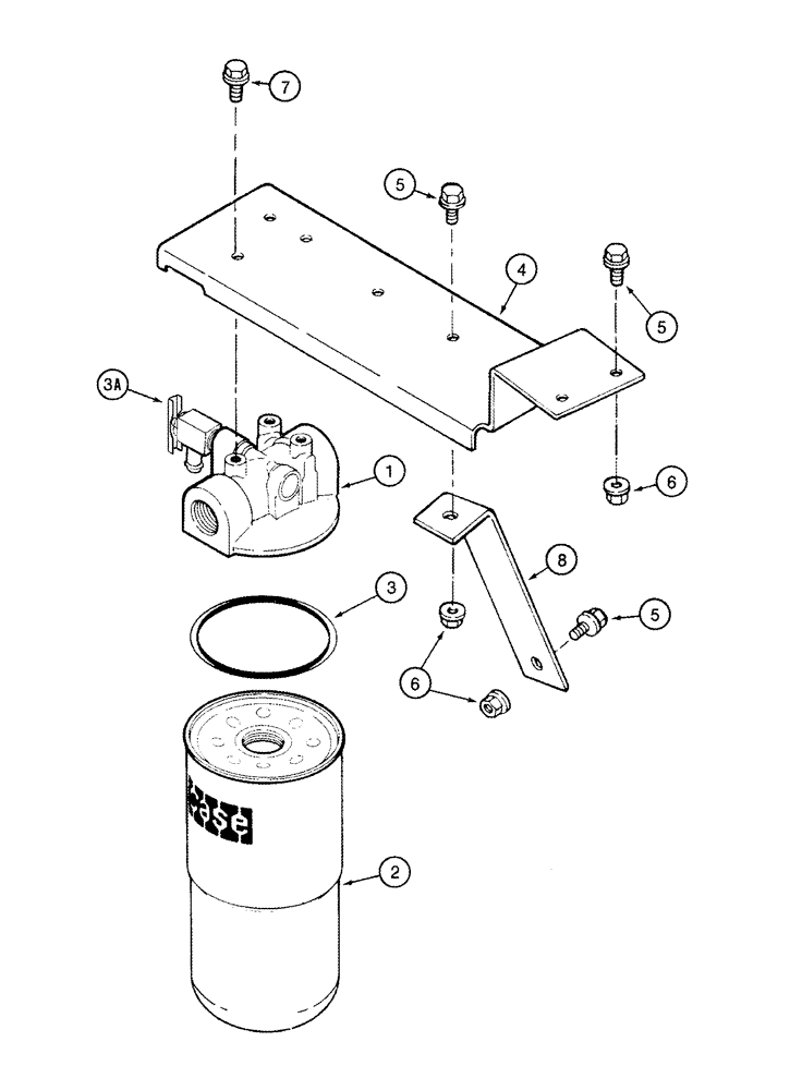 Схема запчастей Case IH 2344 - (08-04) - HYDROSTATIC - FILTER, PUMP SUCTION (07) - HYDRAULICS