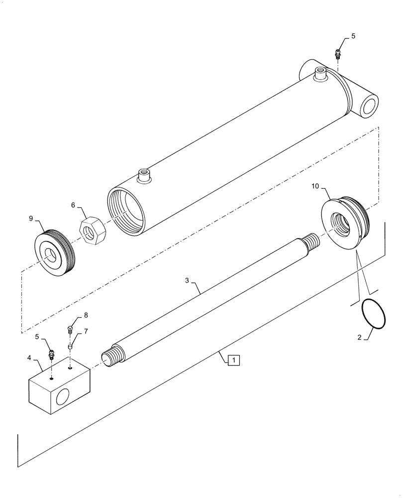 Схема запчастей Case IH 1255 - (35.100.BI[02]) - HYDRAULIC CYLINDER 4.5" (35) - HYDRAULIC SYSTEMS