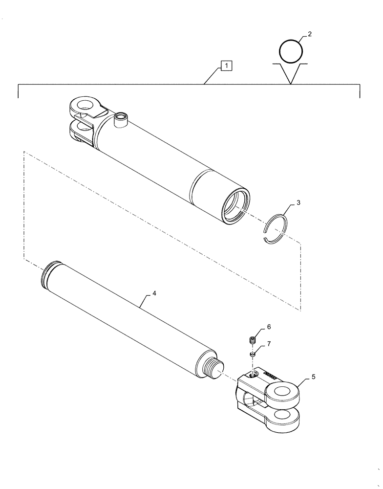 Схема запчастей Case IH 1255 - (35.100.BI[05]) - HYDRAULIC CYLINDER 2" (35) - HYDRAULIC SYSTEMS