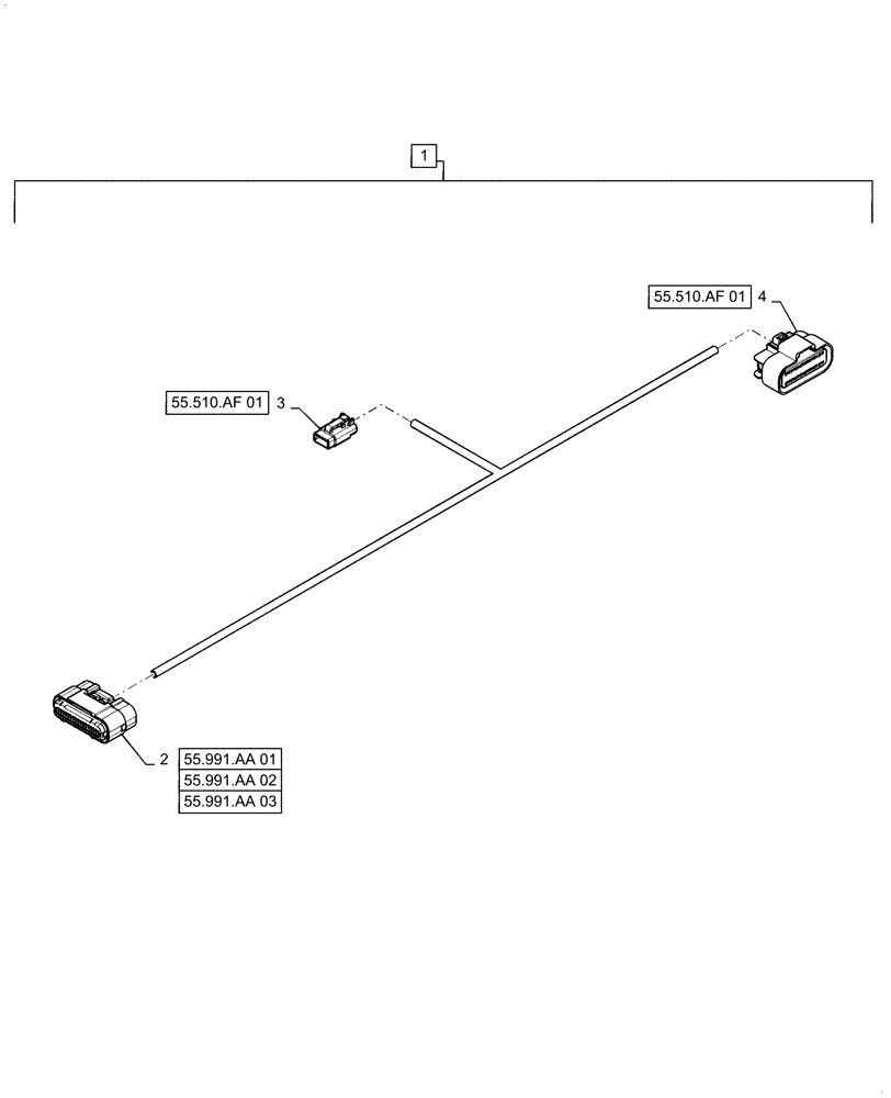 Схема запчастей Case IH 7140 - (55.991.AA[04]) - WIRE HARNESS, TELEMATIC SYSTEM (55) - ELECTRICAL SYSTEMS