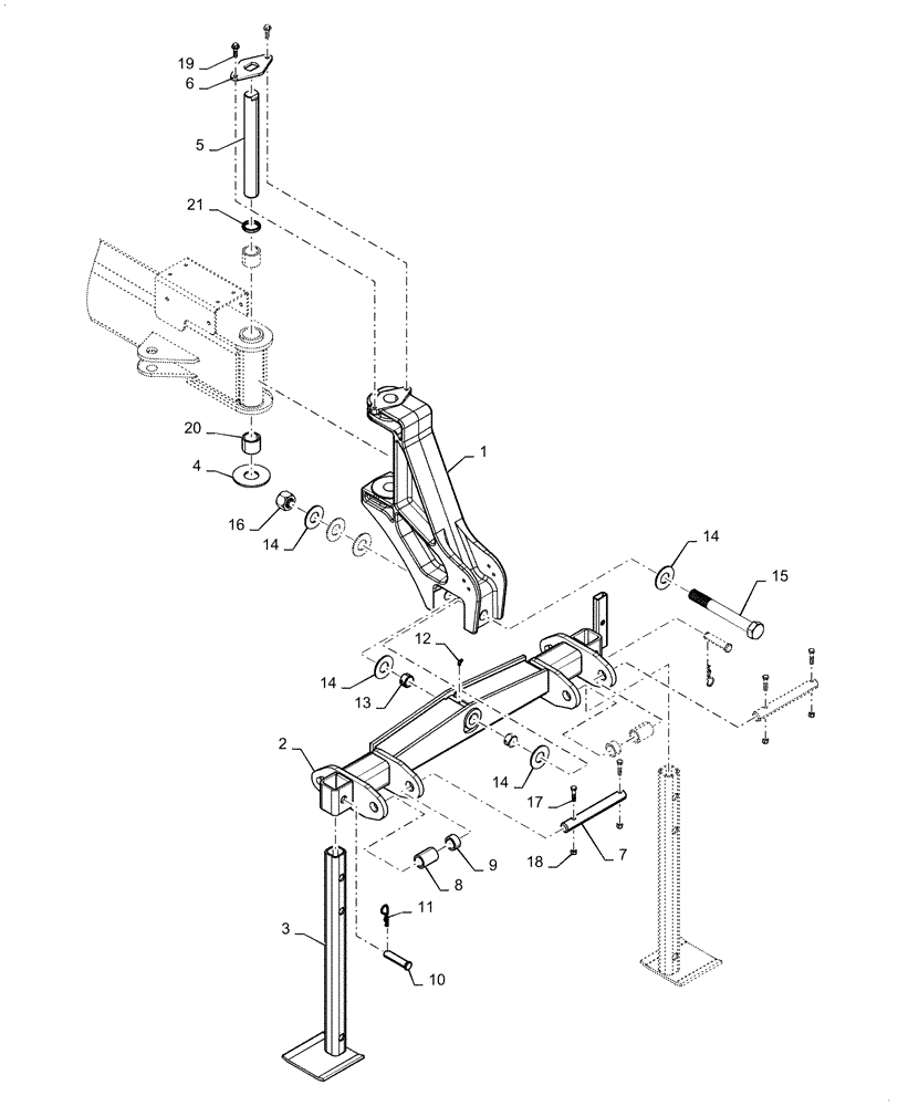 Схема запчастей Case IH 2150 - (37.100.AF[01]) - HITCH 2 POINT, 12 / 16 ROW (37) - HITCHES, DRAWBARS & IMPLEMENT COUPLINGS