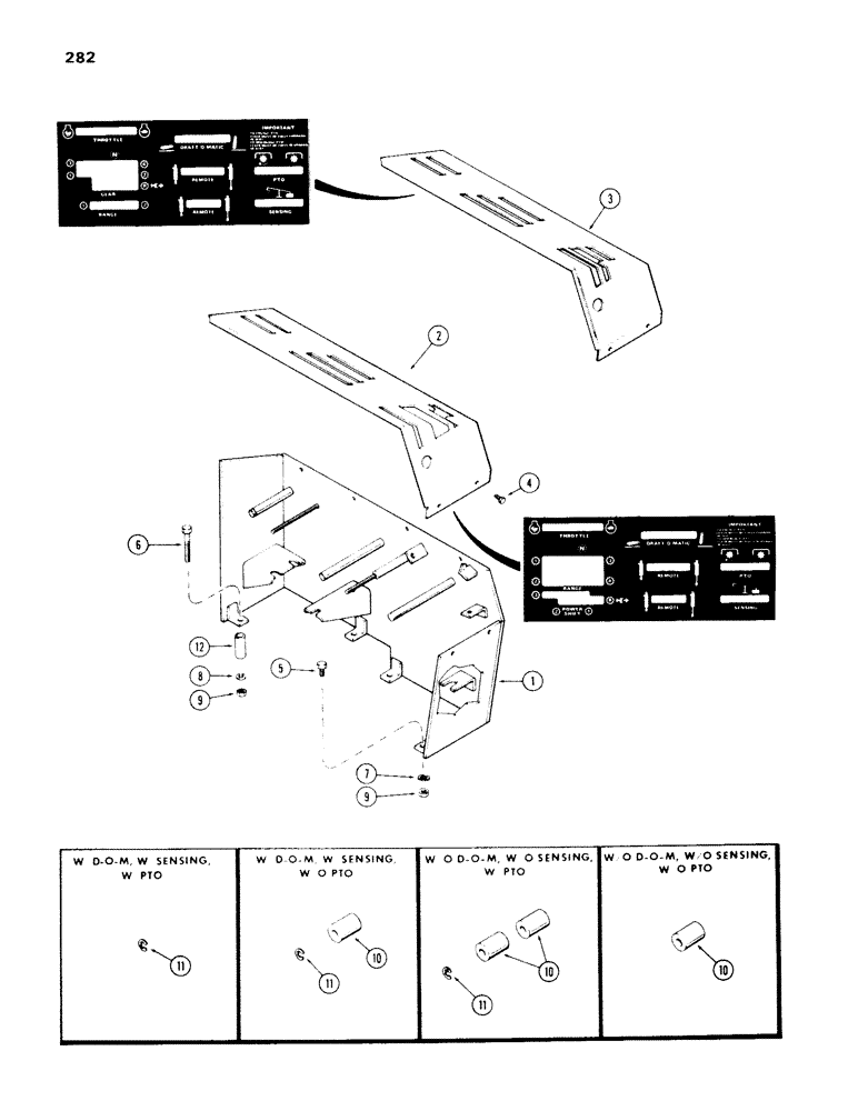 Схема запчастей Case IH 970 - (282) - CONTROL CONSOLE (09) - CHASSIS/ATTACHMENTS