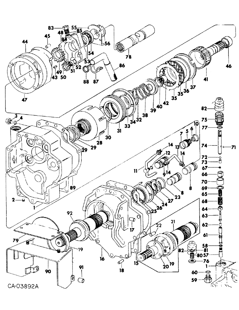 Схема запчастей Case IH 1586 - (07-20) - DRIVE TRAIN, INDEPENDENT POWER TAKE OFF (04) - Drive Train