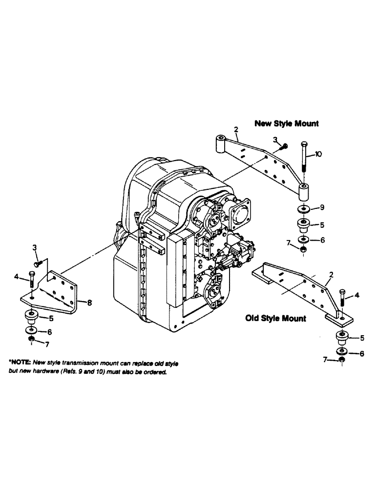 Схема запчастей Case IH 9130 - (04-54) - TRANSMISSION MOUNTING (04) - Drive Train