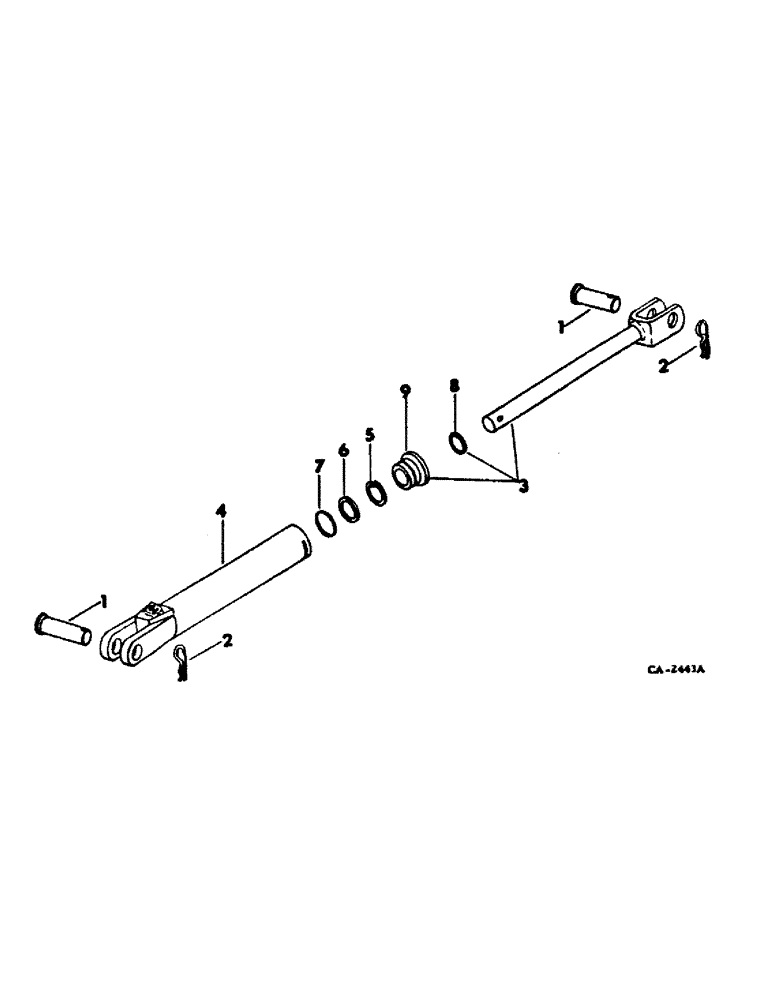 Схема запчастей Case IH 110 - (P-03) - HYDRAULIC CYLINDER, 2 X 8 IN. SINGLE ACTING 