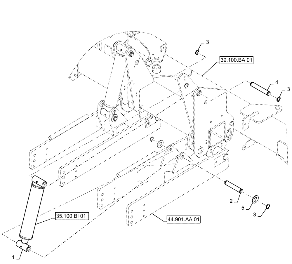 Схема запчастей Case IH 1255 - (35.162.AB[04]) - HYDRAULIC CENTER SECTION WHEEL LIFT 12 AND 16 ROW (35) - HYDRAULIC SYSTEMS