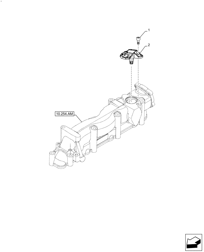 Схема запчастей Case IH F5DFL413A E009 - (55.014.AD) - AIR INTAKE, SENSOR (55) - ELECTRICAL SYSTEMS