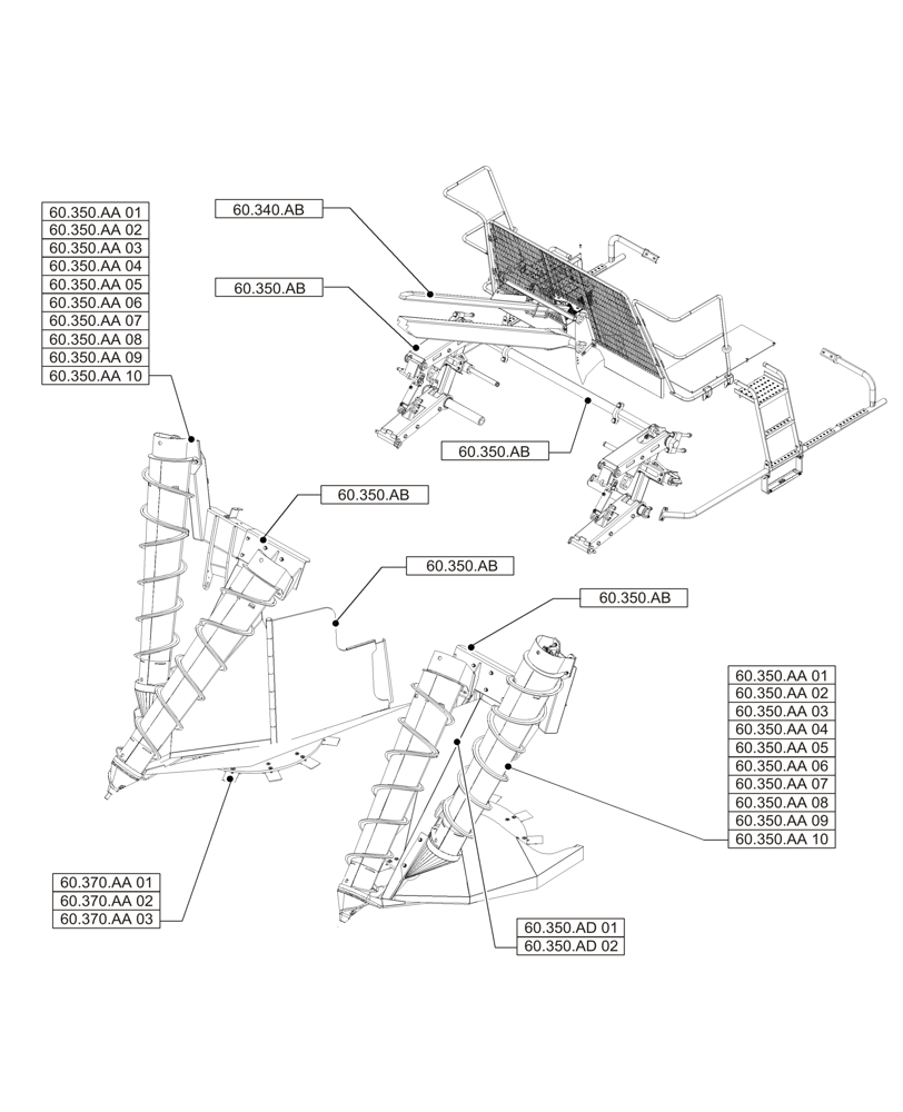 Схема запчастей Case IH A8800 - (00.000.60[02]) - PICTORIAL INDEX - PRODUCT FEEDING (00) - GENERAL & PICTORIAL INDEX