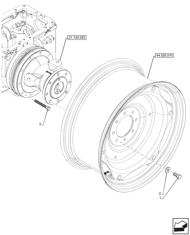 Схема запчастей Case IH FARMALL 90N - (27.120.040) - VAR - 743507, 759008 - REAR AXLE, FINAL DRIVE, ATTACHMENT (27) - REAR AXLE SYSTEM