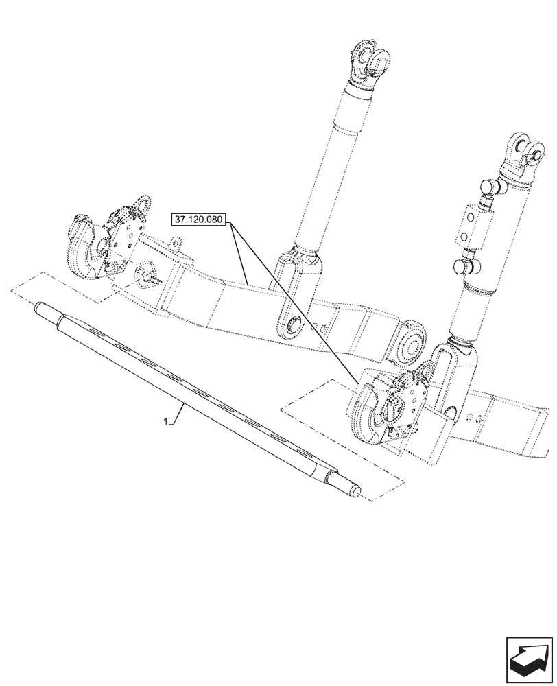 Схема запчастей Case IH FARMALL 110N - (37.110.100) - VAR - 330899 - DRAWBAR, LINKAGE (37) - HITCHES, DRAWBARS & IMPLEMENT COUPLINGS