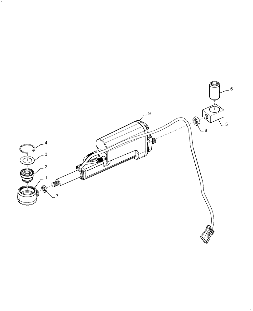 Схема запчастей Case IH 5140 - (55.423.AJ) - VAR - 425447 - CROSS FLOW ACTUATOR (55) - ELECTRICAL SYSTEMS