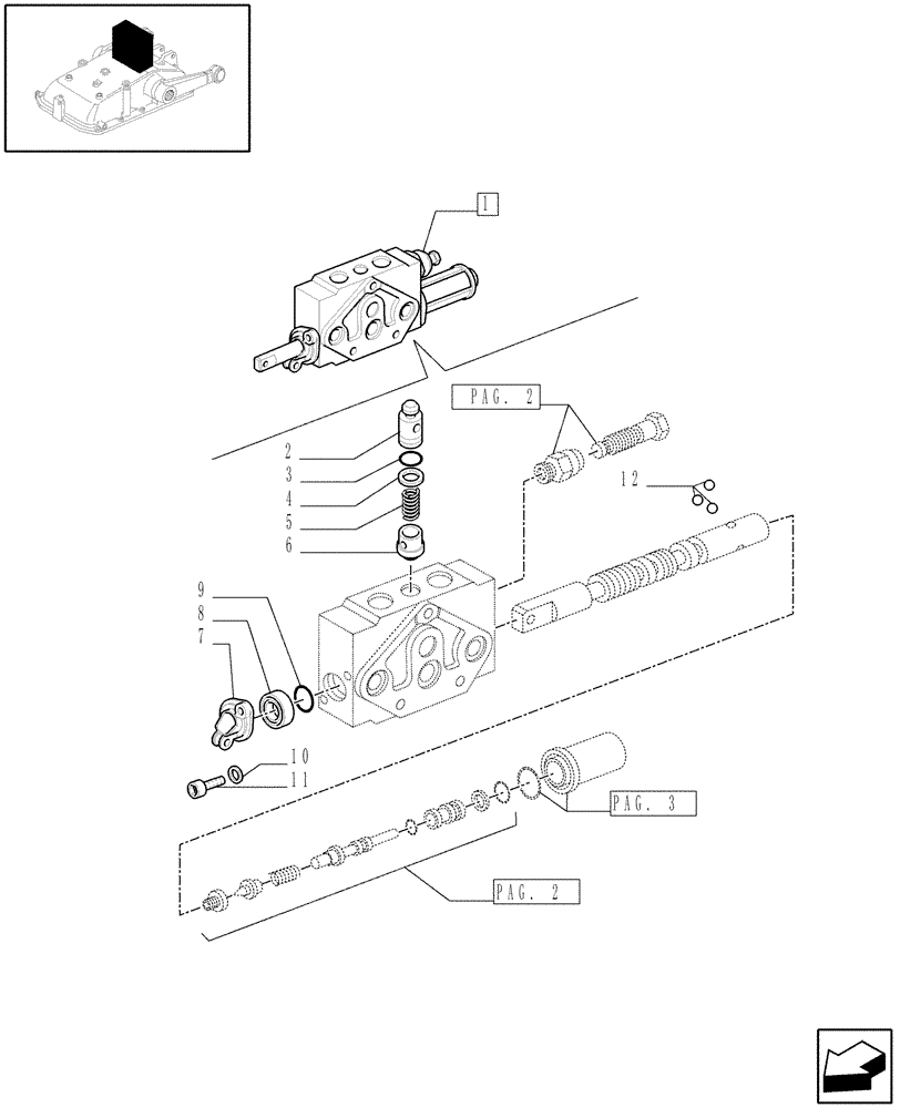 Схема запчастей Case IH JX1075N - (1.82.7/02E[01]) - DOUBLE-ACTING EXTERNAL CONTROL VALVE WITH FLOAT AND AUTOMATIC CUTOUT - BREAKDOWN - D5484 (07) - HYDRAULIC SYSTEM