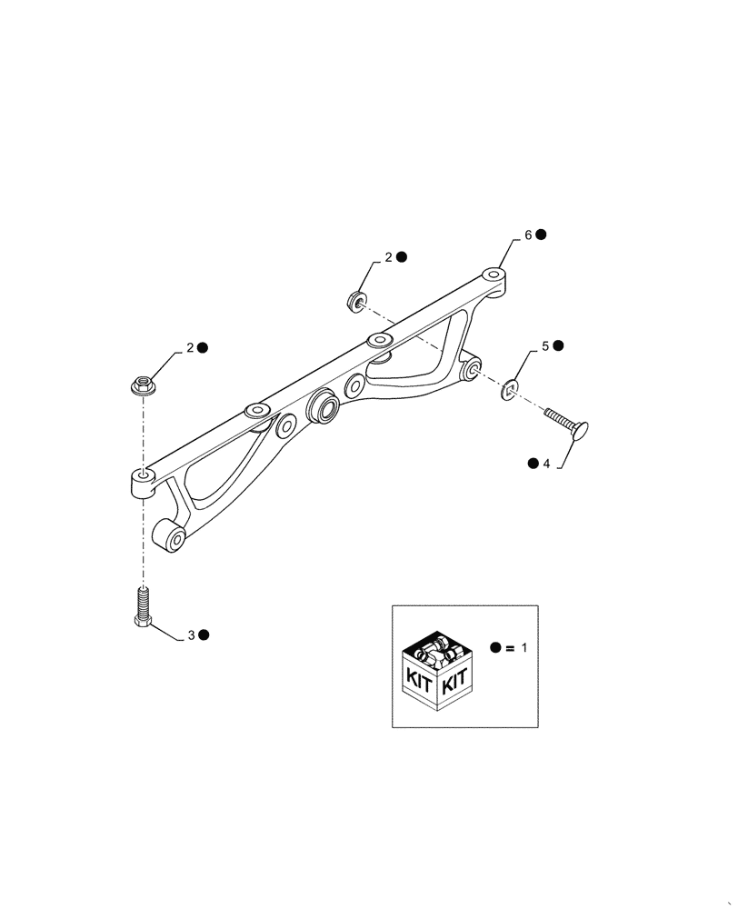 Схема запчастей Case IH 2388 - (88.036.01[01]) - KIT SHAKER DRIVE PIVOT SUPPORT (88) - ACCESSORIES