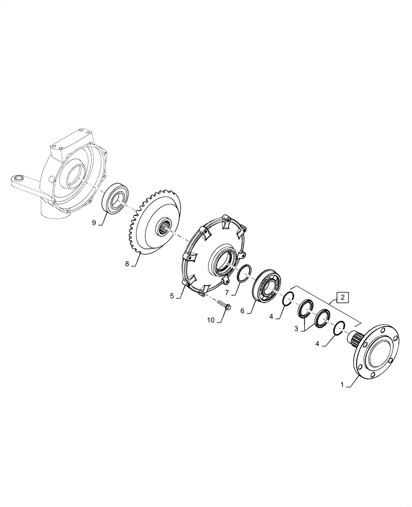 Схема запчастей Case IH FARMALL 35A - (25.108.AE[01]) - FRONT AXLE, HUB (25) - FRONT AXLE SYSTEM