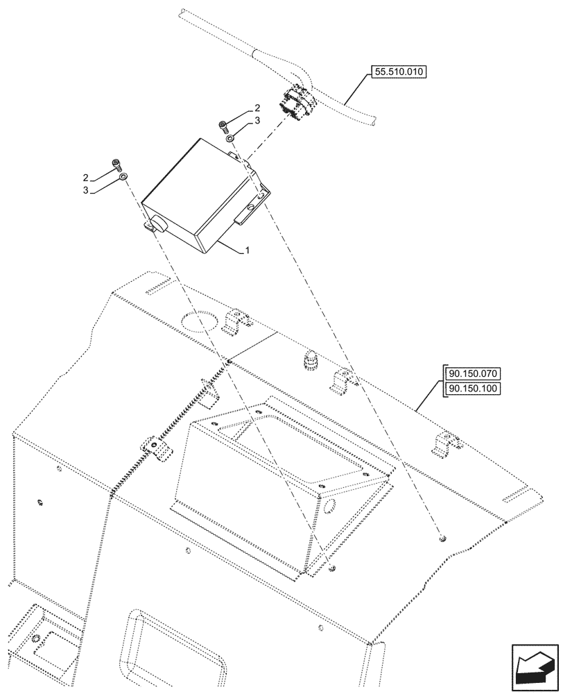 Схема запчастей Case IH FARMALL 100N - (55.024.100) - VAR - 341066, 341068, 342433, 342436 - TRANSMISSION, ELECTRONIC CONTROL UNIT, CAB (55) - ELECTRICAL SYSTEMS