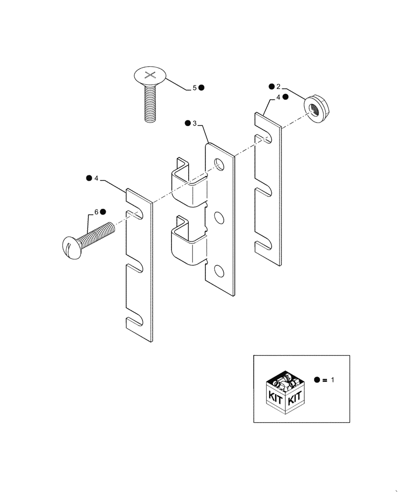 Схема запчастей Case IH 1020 - (09B-02[01]) - KIT HI ARCH HOLD DOWN 1020 (09) - CHASSIS/ATTACHMENTS