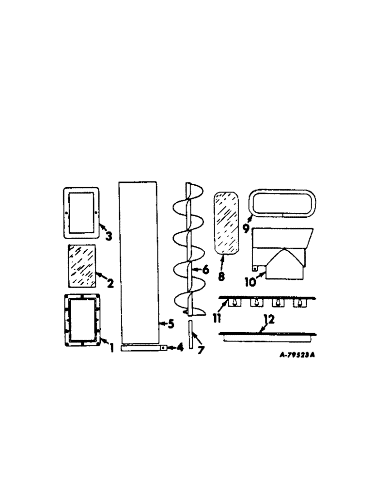 Схема запчастей Case IH 105 - (A-18) - WINDOW AND EXTENSION 