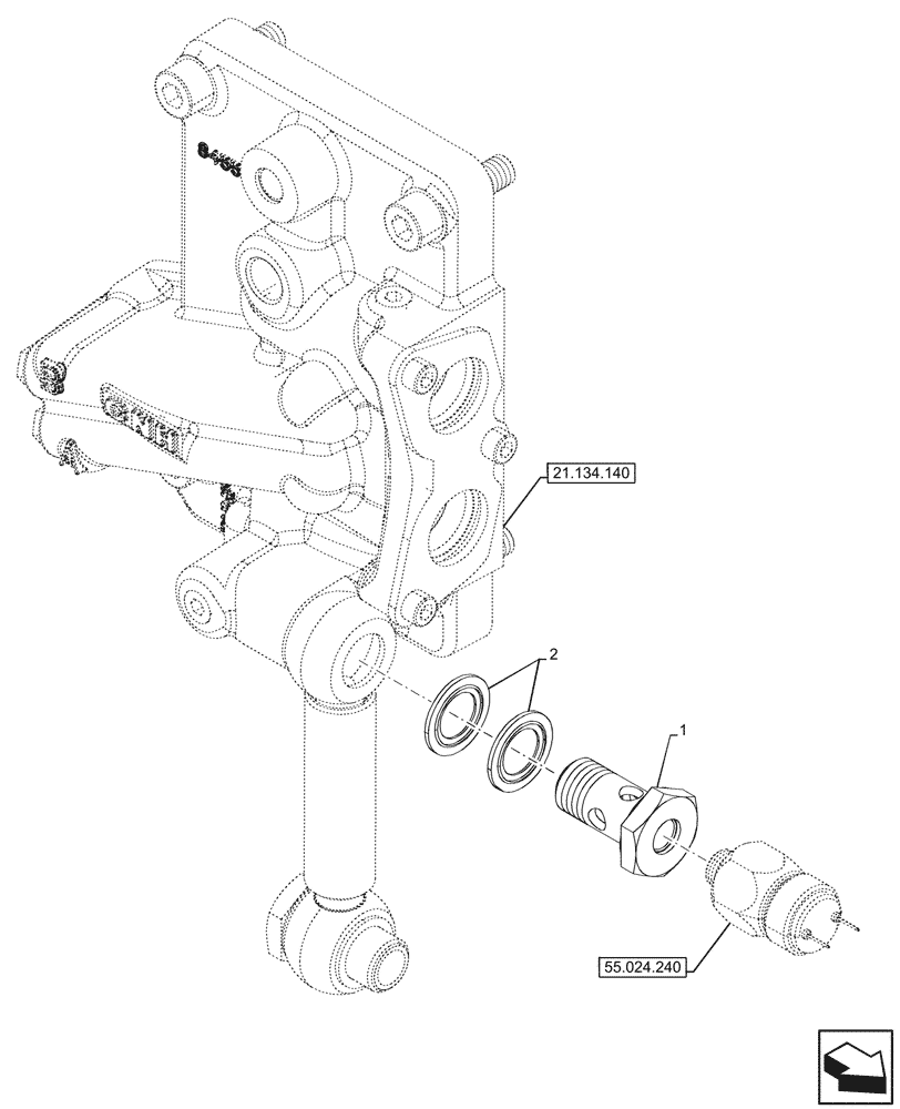 Схема запчастей Case IH FARMALL 100V - (21.134.210) - VAR - 341065, 341066, 341067, 341068, 341375, 341376, 342432, 342433, 342434, 342435, 342436, 342437 - TRANSMISSION LUBRICATION LINE (21) - TRANSMISSION