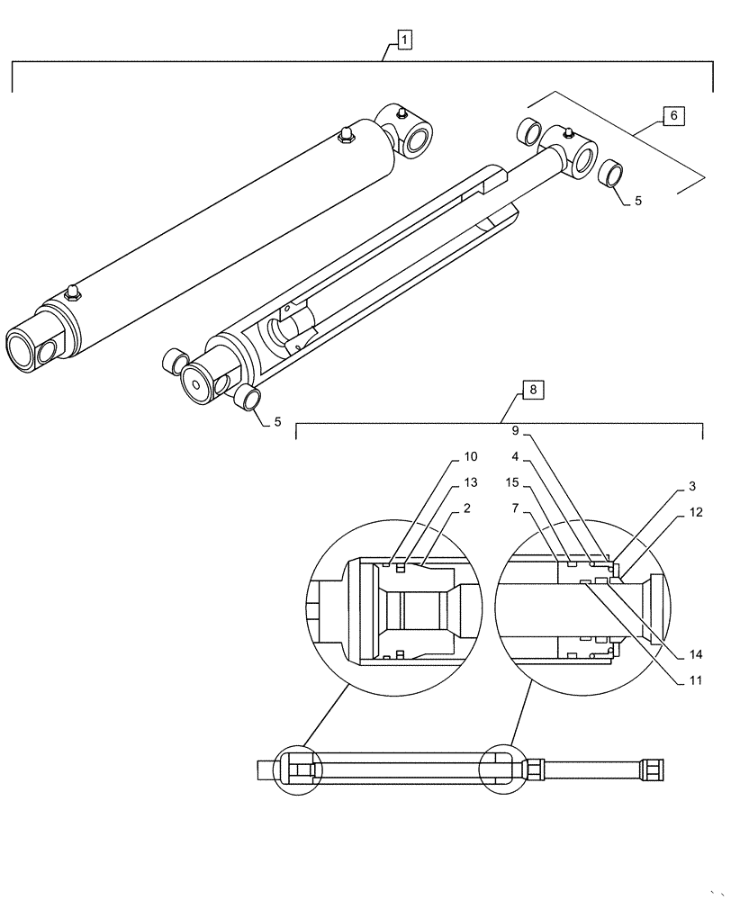 Схема запчастей Case IH L790 - (35.701.120) - BOOM LIFT CYLINDER - MSL (35) - HYDRAULIC SYSTEMS