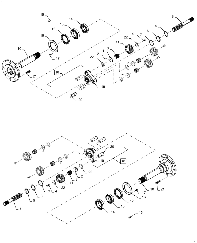 Схема запчастей Case IH FARMALL 70A - (27.120.AF[01]) - PLANETARY FINAL DRIVE (27) - REAR AXLE SYSTEM