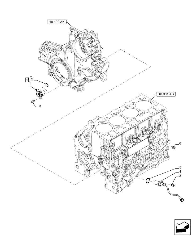 Схема запчастей Case IH F5DFL413J A011 - (55.015.AD) - TIMING CONTROL , SENSOR (55) - ELECTRICAL SYSTEMS