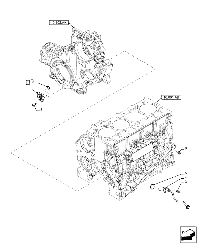 Схема запчастей Case IH F5DFL413L A007 - (55.015.AD) - TIMING CONTROL , SENSOR (55) - ELECTRICAL SYSTEMS