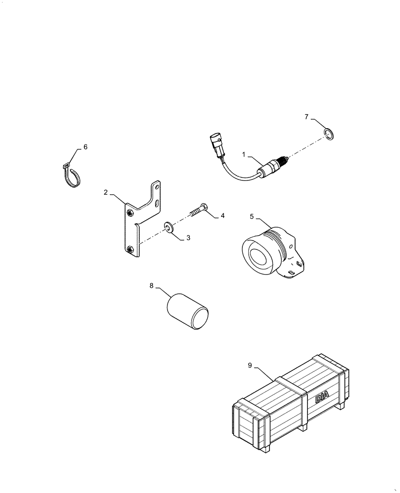 Схема запчастей Case IH FARMALL 60A - (88.100.55[01]) - DIA KIT, BACKUP ALARM (88) - ACCESSORIES