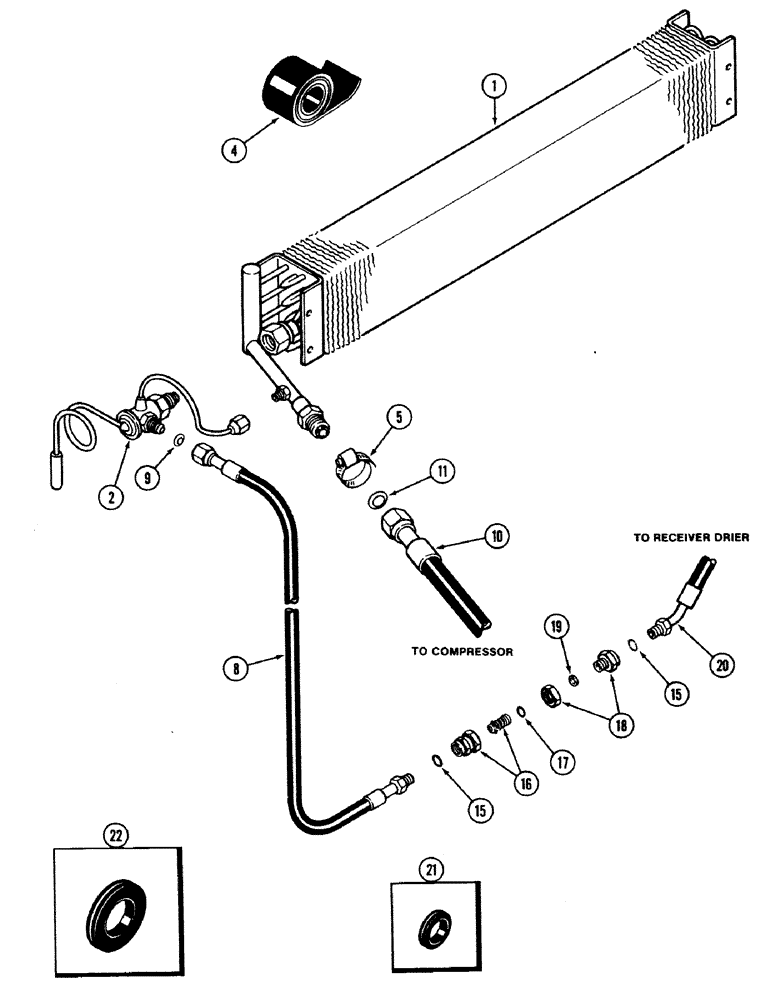 Схема запчастей Case IH 2594 - (9-138) - CAB, AIR CONDITIONING SYSTEM, PRIOR TO CAB S/N 12093701, PRIOR TO EUROPEAN CAB S/N 12092344 (09) - CHASSIS/ATTACHMENTS