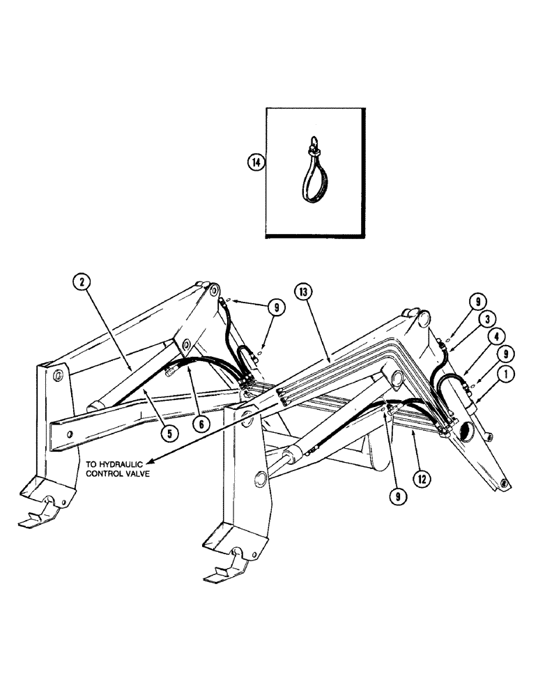 Схема запчастей Case IH 5QA - (8-02) - BUCKET AND BOOM HYDRAULICS, 5QA LOADER (08) - HYDRAULICS