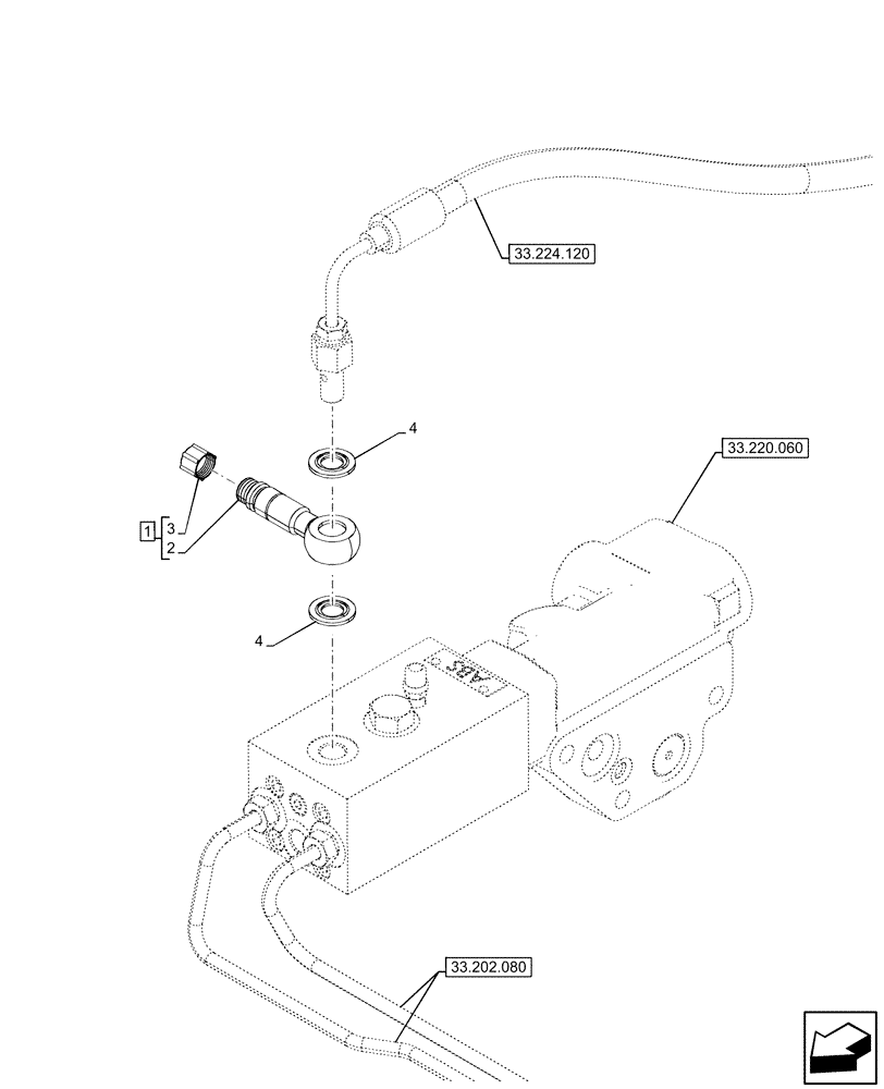 Схема запчастей Case IH OPTUM 270 CVT - (33.224.210) - VAR - 758038, 758039, 758041, 758042, 758044 - PNEUMATIC TRAILER BRAKE, W/ ANTILOCK BRAKING SYSTEM (ABS), LINE (33) - BRAKES & CONTROLS