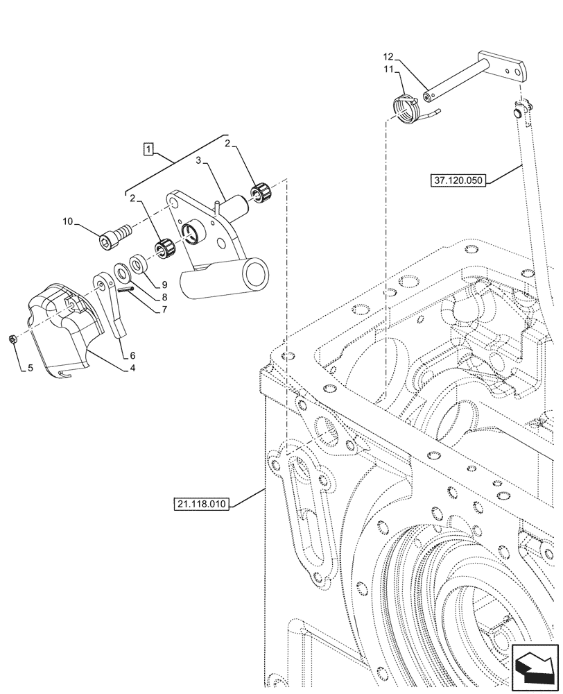 Схема запчастей Case IH FARMALL 80N - (37.120.060) - VAR - 341846, 341847, 342382, 342383, 342384, 342385, 743523 - REAR, 3 POINT HITCH, ELECTRONIC DRAFT CONTROL (EDC), DISTRIBUTOR, CONTROLS, CAB (37) - HITCHES, DRAWBARS & IMPLEMENT COUPLINGS