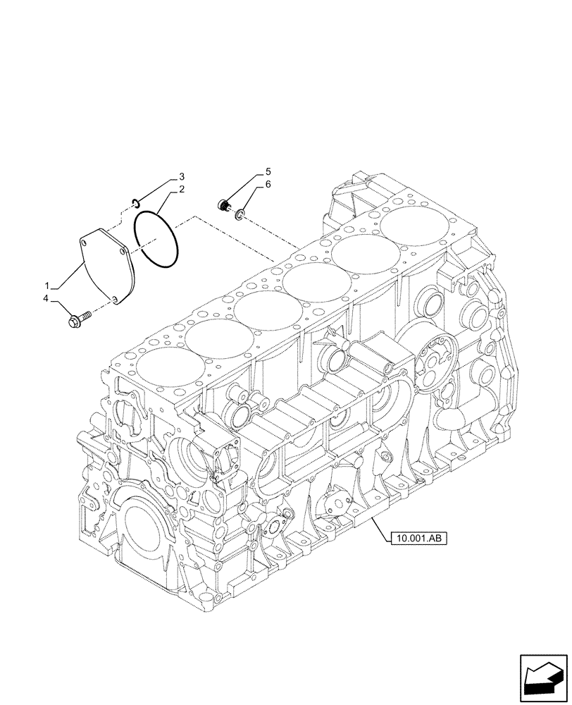 Схема запчастей Case IH F3HFE613A B003 - (10.450.AA) - AIR COMPRESSOR (10) - ENGINE