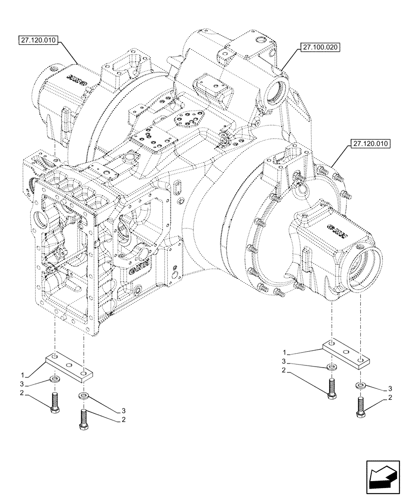 Схема запчастей Case IH OPTUM 300 CVT - (37.120.360) - VAR - 758086 - REAR, HITCH, AIR BRAKE, SPACER (37) - HITCHES, DRAWBARS & IMPLEMENT COUPLINGS