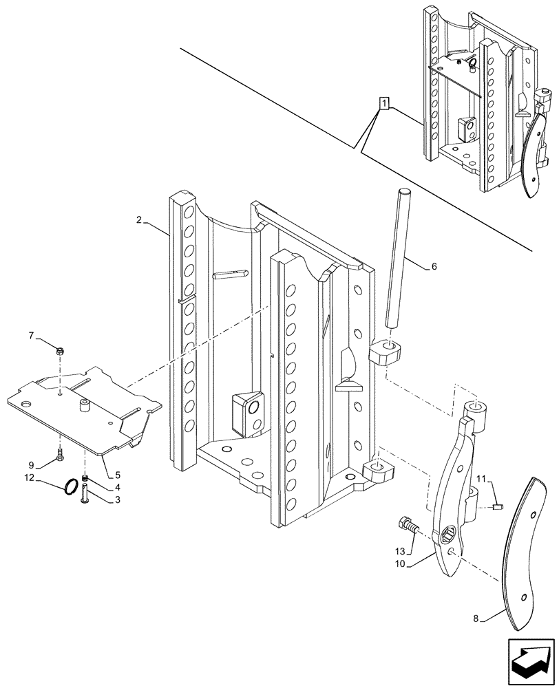 Схема запчастей Case IH FARMALL 80V - (37.100.090) - VAR - 342313, 759015 - REAR, SLIDER, FRAME, COMPONENTS (37) - HITCHES, DRAWBARS & IMPLEMENT COUPLINGS