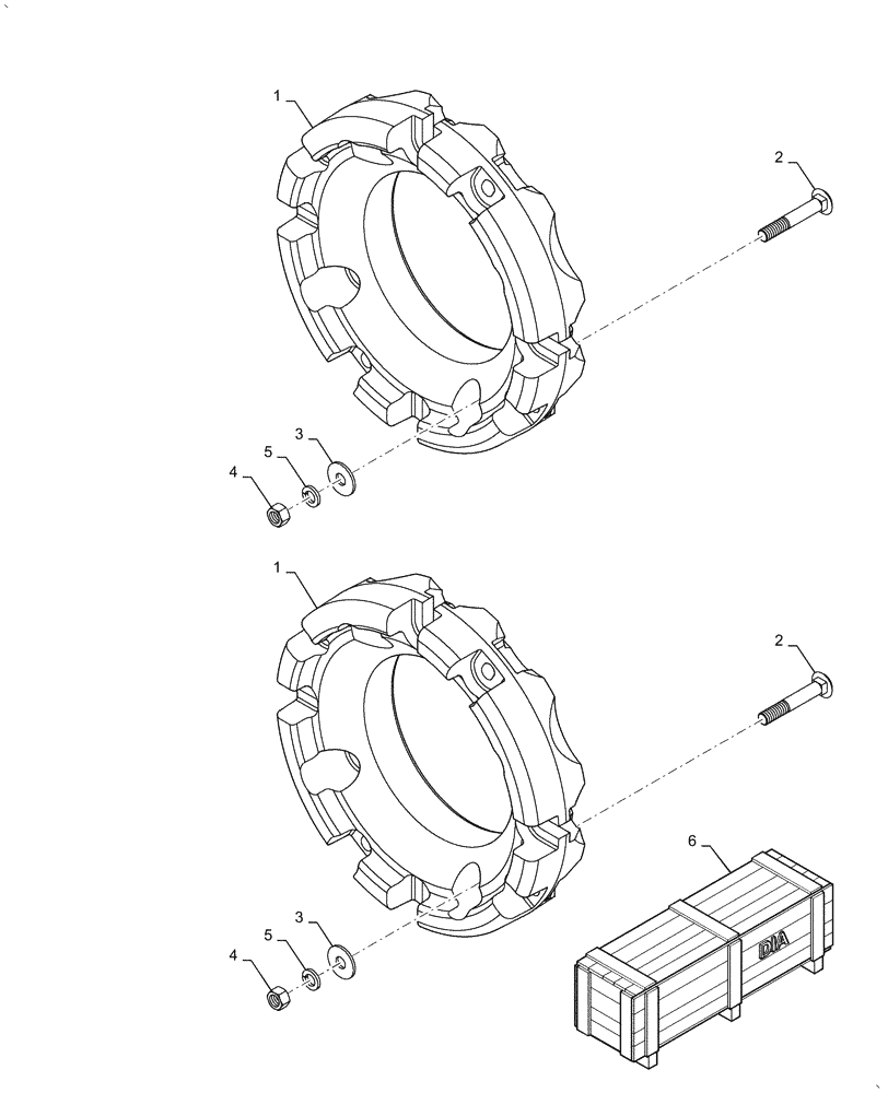 Схема запчастей Case IH FARMALL 50A - (88.100.44[01]) - DIA KIT, REAR WHEEL WEIGHT, 105LBS (88) - ACCESSORIES