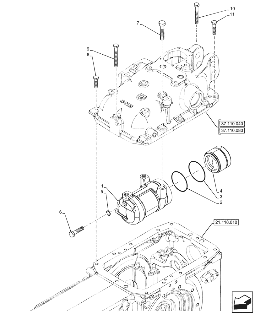 Схема запчастей Case IH FARMALL 80N - (37.110.030) - VAR - 341846, 341847, 342377, 342378, 342379, 342380, 342381, 342382, 342383, 342384, 342385, 743523, 744833, 759013 - REAR, HYDRAULIC LIFT, CYLINDER (37) - HITCHES, DRAWBARS & IMPLEMENT COUPLINGS