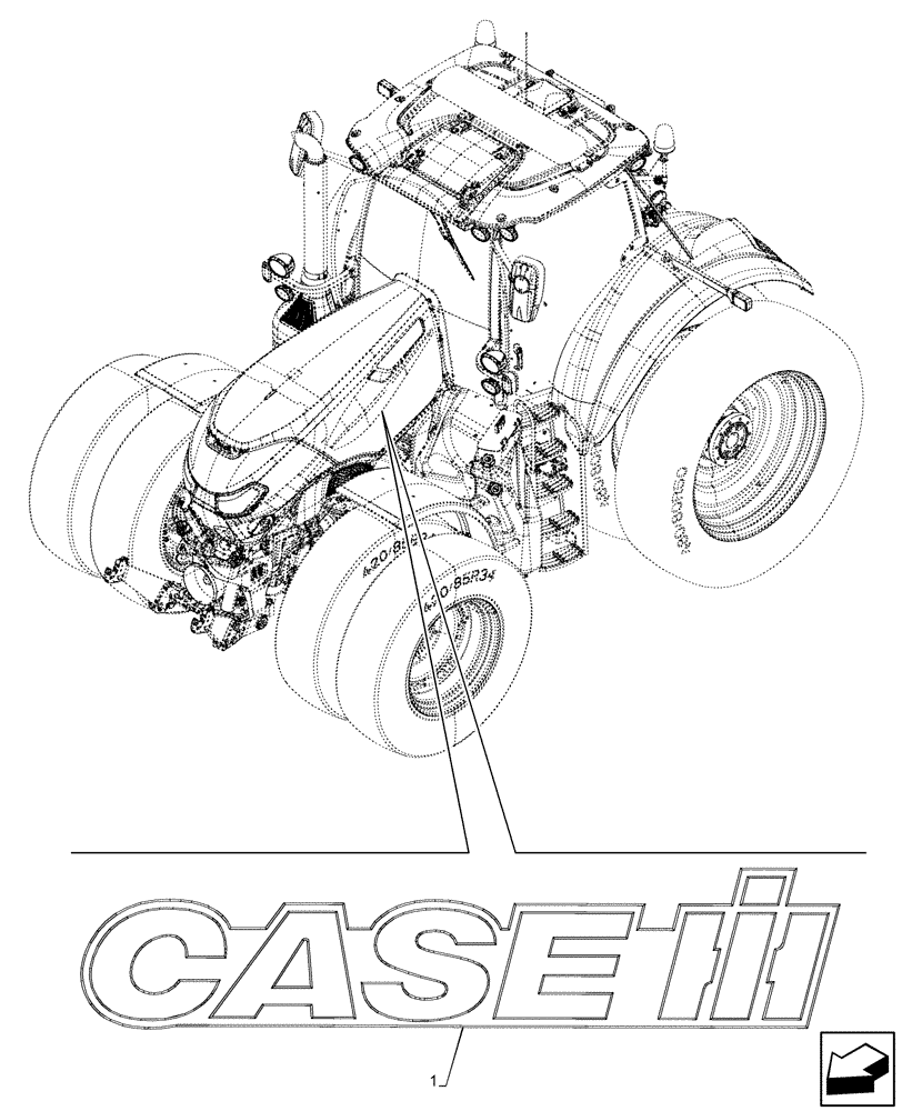 Схема запчастей Case IH OPTUM 270 CVT - (90.108.760) - TRADEMARK DECAL (90) - PLATFORM, CAB, BODYWORK AND DECALS