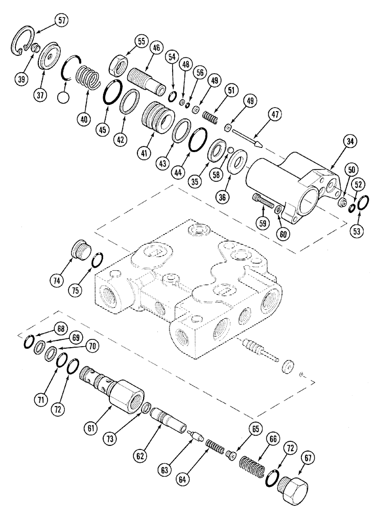 Схема запчастей Case IH MX120 - (08-23) - REMOTE CONTROL VALVE (08) - HYDRAULICS